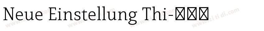 Neue Einstellung Thi字体转换